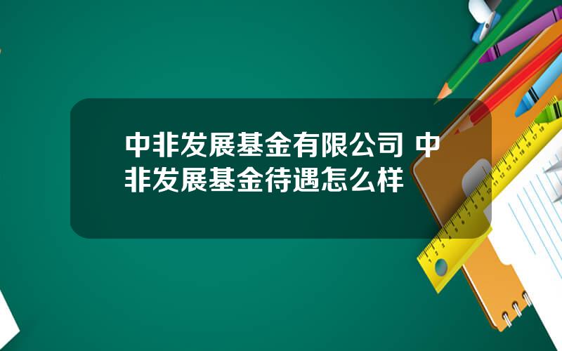 中非发展基金有限公司 中非发展基金待遇怎么样